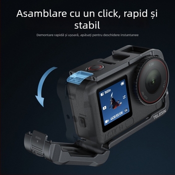 Telesin DJI Action6 cușcă din aliaj de aluminiu – cadru protector pentru cameră de acțiune
