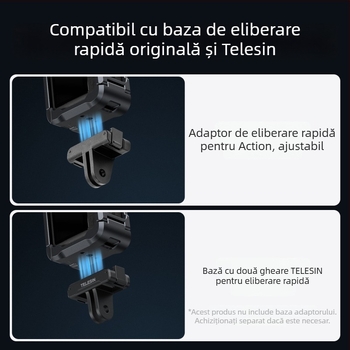 Telesin DJI Action6 cușcă din aliaj de aluminiu – cadru protector pentru cameră de acțiune