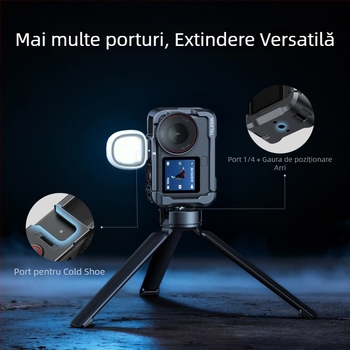 Telesin DJI Action6 cușcă din aliaj de aluminiu – cadru protector pentru cameră de acțiune