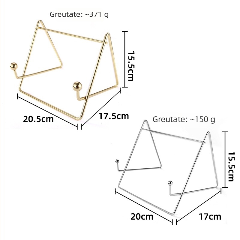 Suport metal pentru tabletă de birou – model 1135; compatibil cu iPad și iPad mini (2/3/4); greutate 135 g; personalizat conform desenelor