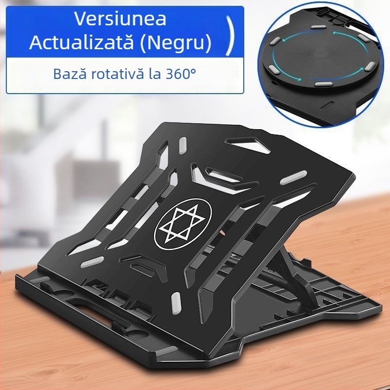 Suport pentru laptop cu răcire, rotativ și pliabil, bază de birou