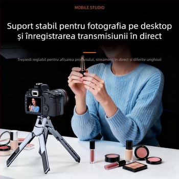 Suport magnetic pentru laptop și telefon, din aliaj de aluminiu, pliabil, model TH-328, compatibil universal, cablu 184 mm