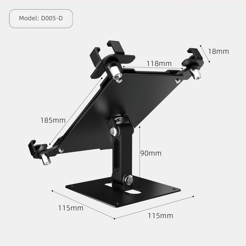Suport pentru tabletă montat pe perete cu bază metalică rotativă și lacăt – pliabil, protecție împotriva furtului, compatibil cu iPad, iPhone, iPod