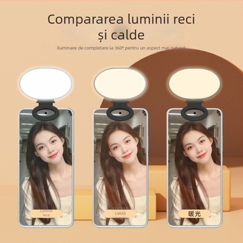 Lumină de umplere compactă pentru streaming pe telefon – 3 temperaturi de culoare, încărcare USB, utilizare manuală, Model S001