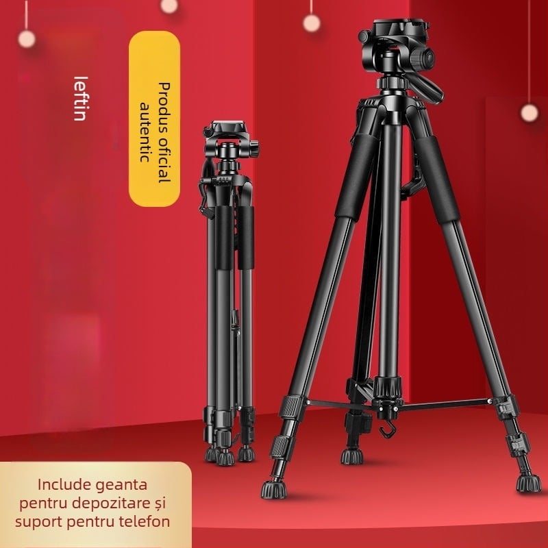 Trepied DSLR/Mirrorless/Telefon cu Ball Head, 5 secțiuni, fibră de carbon