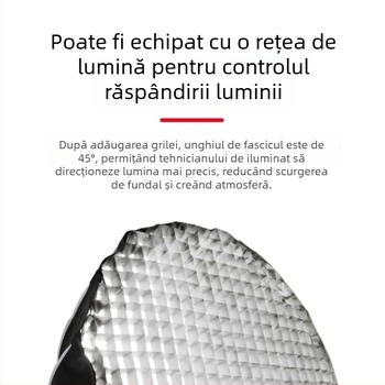 Echipament de iluminat cu lumină difuză pentru fotografie profesională, 100W, 220V, E27, temperatură de culoare duală, reglabil în intensitate