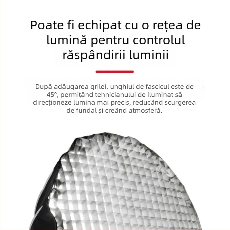 Echipament de iluminat cu lumină difuză pentru fotografie profesională, 100W, 220V, E27, temperatură de culoare duală, reglabil în intensitate