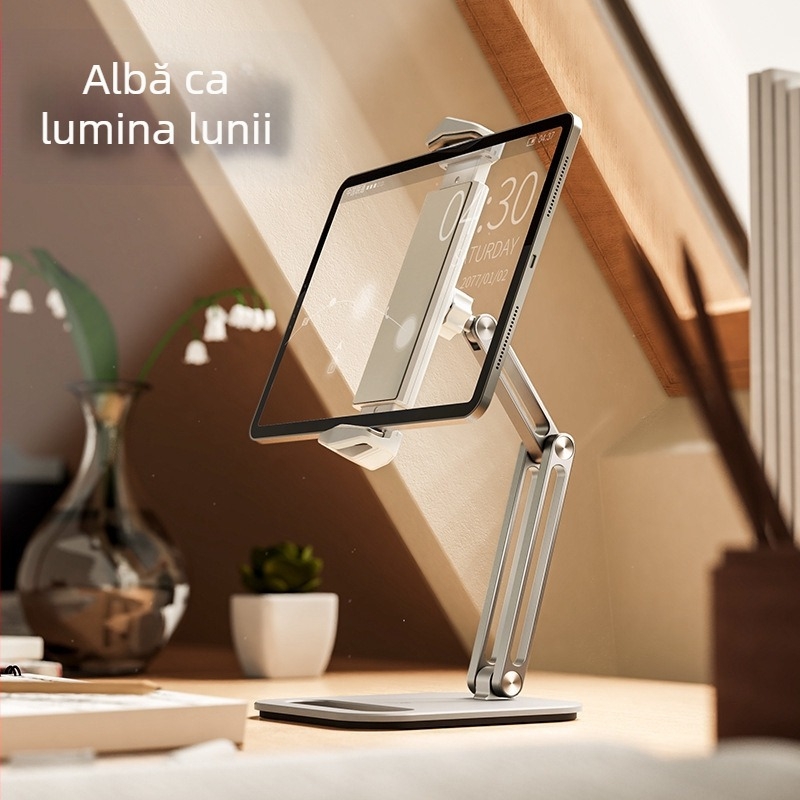 ARP47 Suport pliabil din aluminiu pentru tabletă, bază de birou, compatibil cu iPad și iPad Mini, 350 g