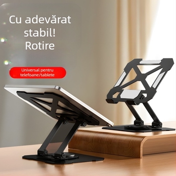 Suport de tablet pentru birou, metal, rotație de 360°, universal (iPad/iPhone), pliabil, 383 g