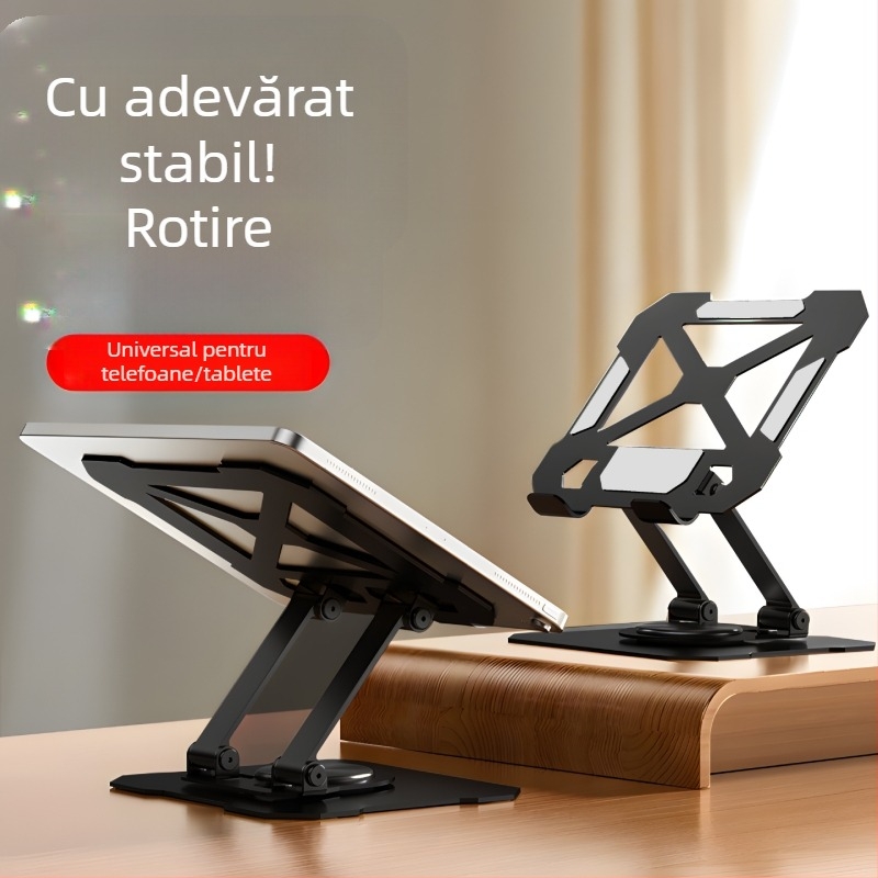 Suport de tablet pentru birou, metal, rotație de 360°, universal (iPad/iPhone), pliabil, 383 g