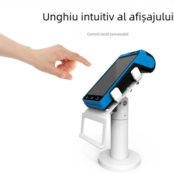 Suport POS pentru cititor de carduri și scanner — suport rotativ reglabil, model P01, material plastic + metal, 0,5 kg, montaj la birou