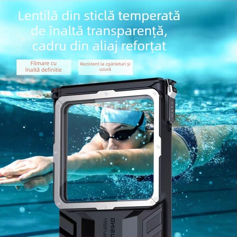 Carcasă impermeabilă pentru telefon C30, universală pentru toate modelele, IPX8 15 m, construcție ABS/TPU/Glass/Alloy, 180 g