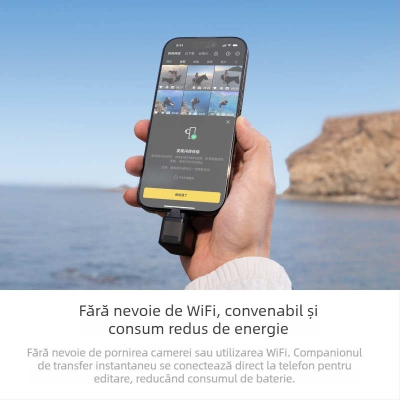 Modul de stocare pentru Insta360 X5 — accesorii originale Shadowstone, plug‑and‑play, bază flexibilă de adeziv