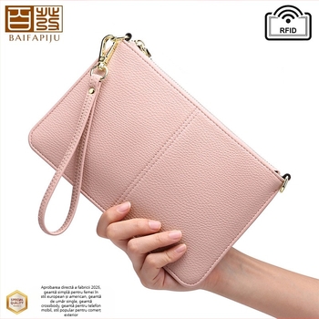 Geantă clutch crossbody din PU, formă mică pătrată, închidere cu fermoar, buzunare interioare: buzunar ascuns cu fermoar, buzunar pentru telefon, buzunar pentru ID, căptușeală poliester
