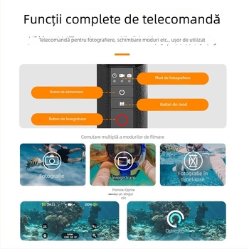 Telesin Bluetooth Buoyancy Stick Snorkel Handle pentru GoPro 8-13, Model S4-fhg-01-tgp, Material: Plastic