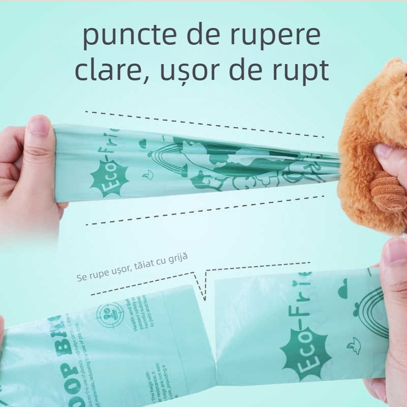 Expensive sac pluș pentru dejecțiile animalelor (câini și pisici), de unică folosință, stil Rolled, material pluș, grosime normală