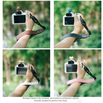 Bretea de încheietură pentru camere Qingjia PU piele Pu01 – Compatibilă cu camere Mirrorless/DSLR, simplă și durabilă