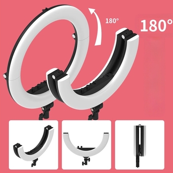 Shiming SM206 Lumină de umplere pliabilă, 60W, 110-240V, pentru frumusețe, machiaj și transmisiuni live