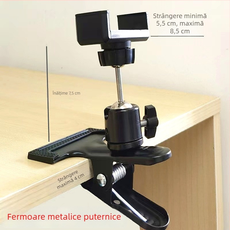 Art Life Drawing Board Clip — Suport pentru tabletă/telefon cu clips pentru planșă de desen — bază metalică, suport de birou cu două fețe, 240 g, compatibil cu iPhone 4, iPad Mini, iPhone 3G/3GS, iPod touch 2/3