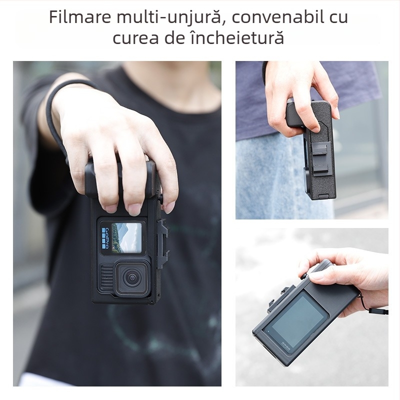 Mâner DSLR cu adaptor și suport cu eliberare rapidă pentru GoPro 9–13