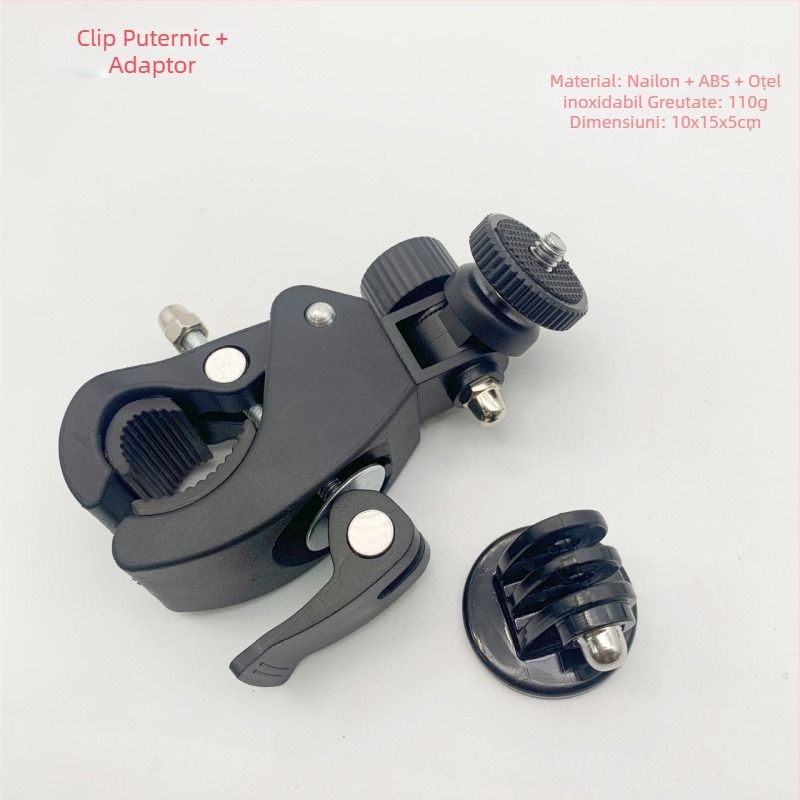 Koplo suport pentru cameră de acțiune pe tijă – clemă puternică, nylon, compatibil universal, adaptor inclus