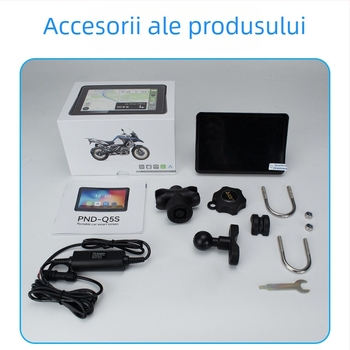 Navigator portabil extern pentru motocicletă cu monitorizarea presiunii pneurilor, Android Auto și CarPlay, Wi‑Fi și hărți 3D