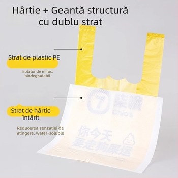 Pungi pentru deșeuri de animale Seven oh, stil vestă, plastic, grosime normală