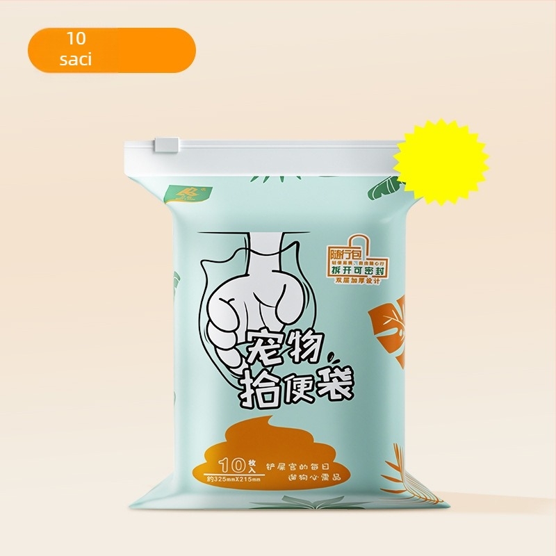 Pungi pentru deșeuri de animale Seven oh, stil vestă, plastic, grosime normală