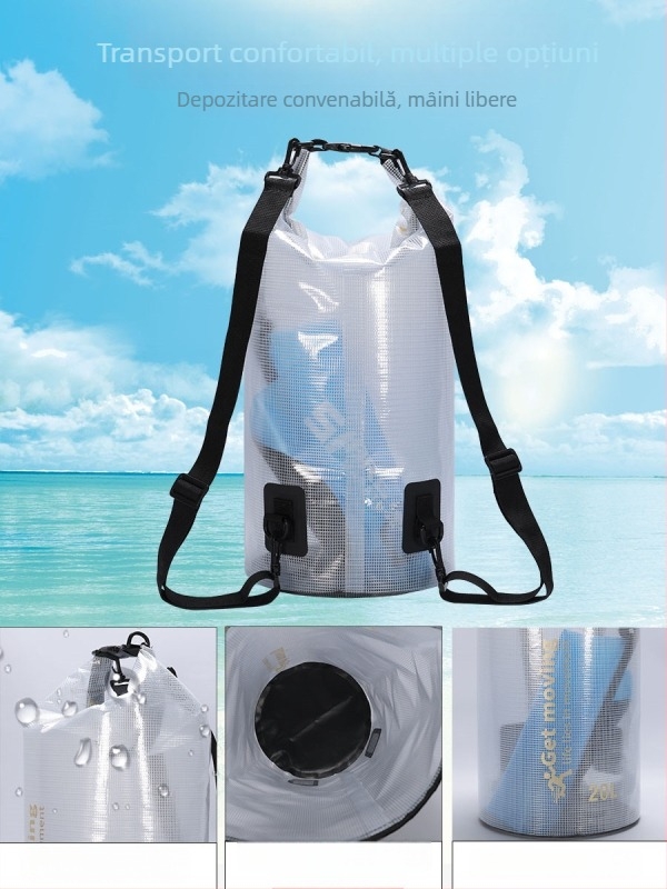 Geantă impermeabilă tip găleată pentru exterior, pliabilă, capacitate 2L/5L/10L/20L, material 500D clip net, Xingzhixing