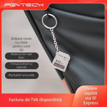 PGYTECH SD Word Wrench Keychain — unealtă de montaj rapid pentru cameră, din oțel titan