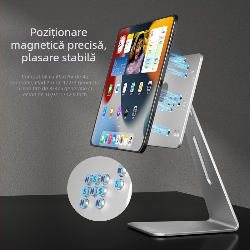 Shengpeng suport magnetic pentru iPad pentru birou, braț pliabil (Brand: Shengpeng; Model: Magnetic attraction; Categorie: bază/suport pentru tabletă; Stil: pliabil; Greutate: 1,17 kg)