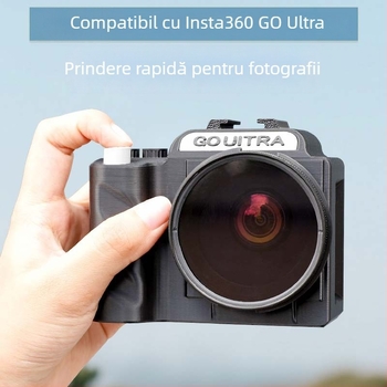 Strange Leaves: Suport de mână pentru Insta360 Go Ultra cu lentilă UV, corp din plastic
