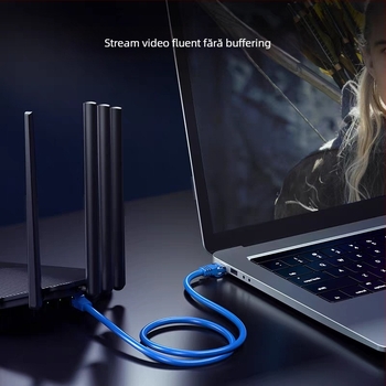 Cablu rețea Cat6 Gigabit RJ-45 interior pentru routere