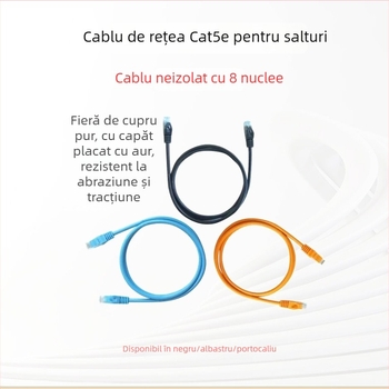 Hikvision Cat6 Gigabit cablu de rețea pentru supraveghere, 8 nuclee, 4 perechi, dublu ecranat, model DS-1LN5E, pentru interior și exterior