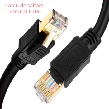 Hikvision Cat6 Gigabit cablu de rețea pentru supraveghere, 8 nuclee, 4 perechi, dublu ecranat, model DS-1LN5E, pentru interior și exterior