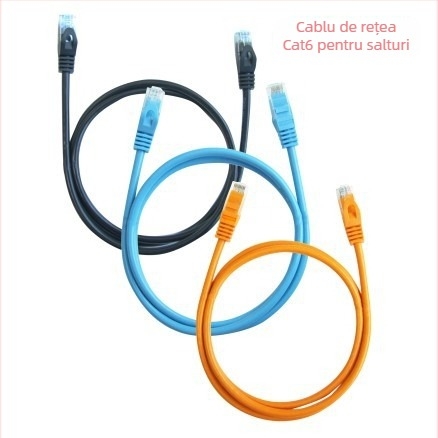 Hikvision Cat6 Gigabit cablu de rețea pentru supraveghere, 8 nuclee, 4 perechi, dublu ecranat, model DS-1LN5E, pentru interior și exterior