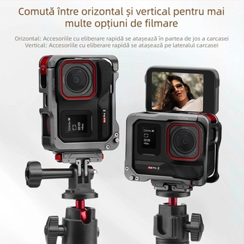 Cadrul protector din aliaj de aluminiu pentru Insta360 Ace Pro 2 — Rabbit Cage metal, 83.8 g, Cod AC2002, Lansare 2024