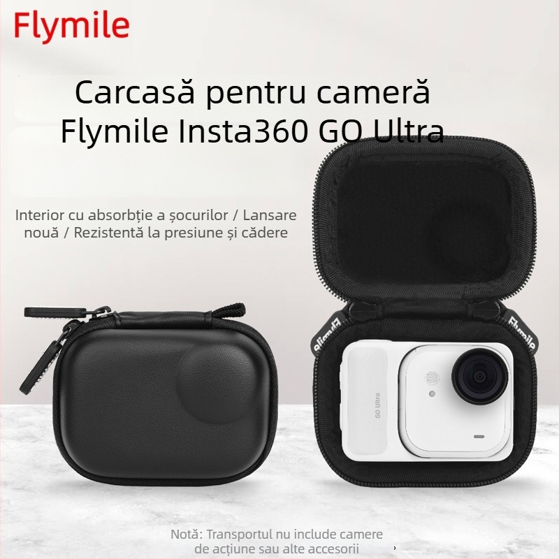 Flymile husă Insta360 Go Ultra – husă de transport compactă pentru unitatea principală și accesorii (Brand: Flymile; Compatibilitate: Insta360 Go Ultra; Tip: husă; Scop: stocare)