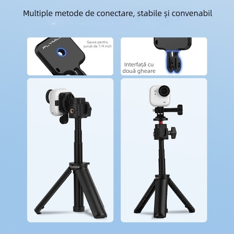 Flymile Insta360 Go Ultra placă spate magnetică cu eliberare rapidă și braț de extindere pentru cameră de sport
