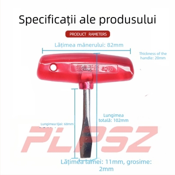 Șurubelniță cu mâner curbat în formă de T, din aliaj de aluminiu, pentru unelte cinematografice, greutate 80 g