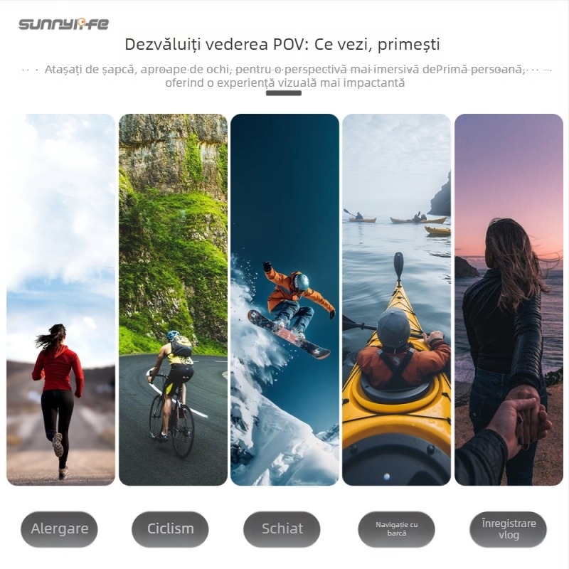 Sunnylife On-j064 Clip pentru marginea pălăriei pentru camera Osmo Nano – Material plastic, Compatibil OSMO NANO, Include clip pălărie