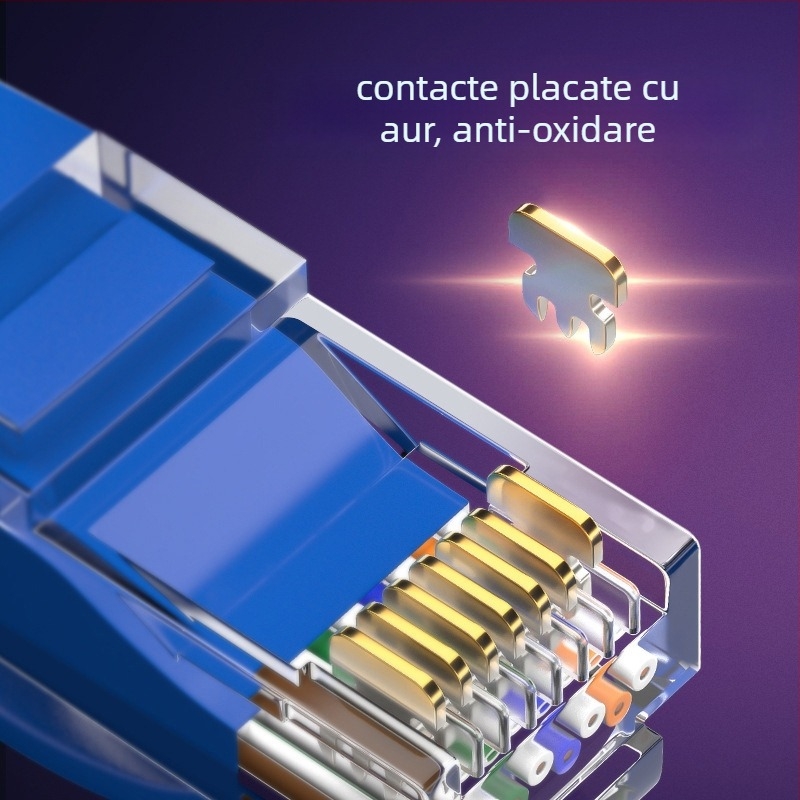 Cabl Philips CAT6 ne-ecranat, cu perechi răsucite, Gigabit Ethernet, 8 nuclee, Ø0,5 mm, RJ-45, model SWA1946/93
