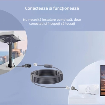 Cablu de extindere rețea exterior IP68 Categoria 7, RJ-45, 1200 Mbps, lungime 0,2–3 m