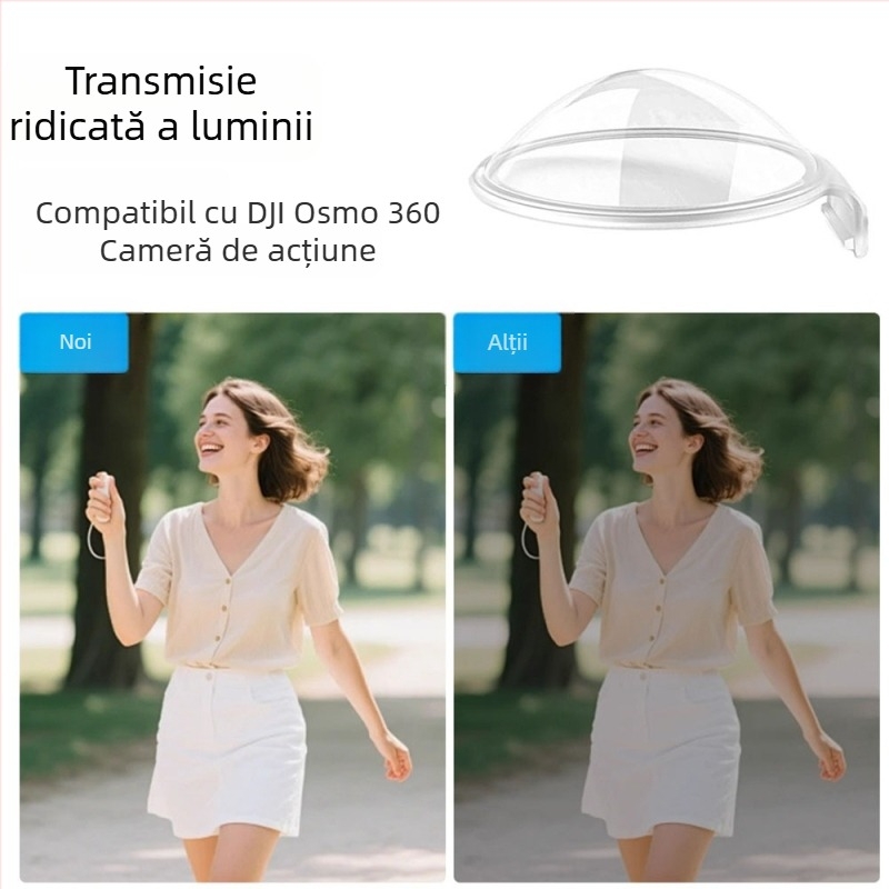 Kit protecție obiectiv DJI Osmo 360 (Model: O360 accessories; Include: 2 protecții pentru obiectiv, 2 tampoane din bumbac)
