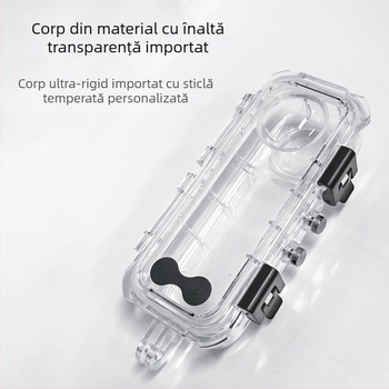 Carcasă impermeabilă pentru Insta360 X4/X5 – adâncime 60m, PC, include carcasa, bază și șuruburi