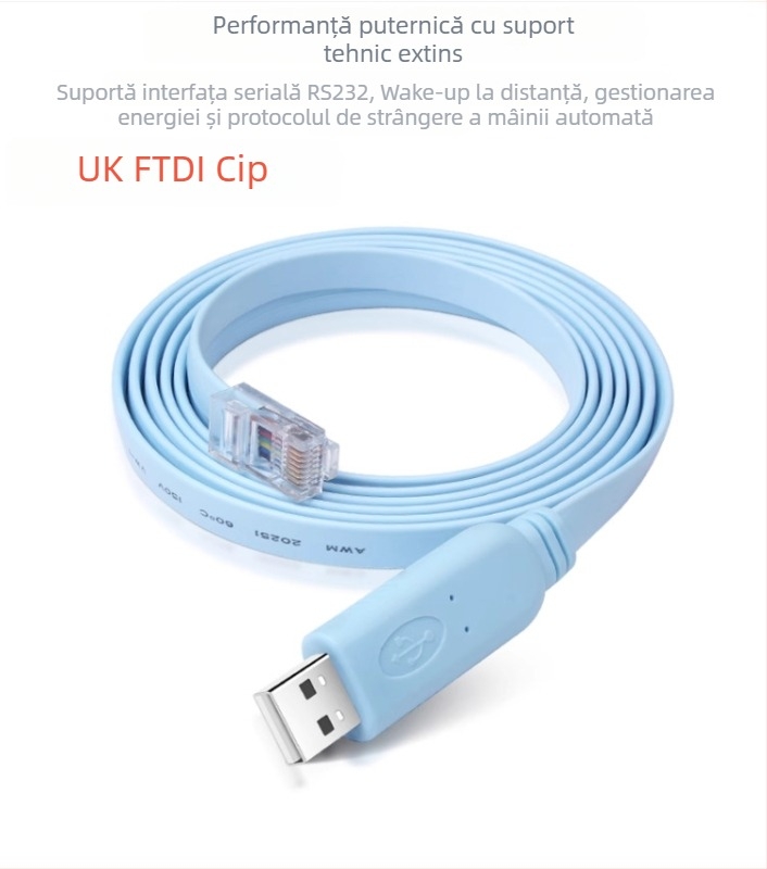 Cablu FTDI USB-C către RJ-45 RS232 pentru laptop cu cip FTDI