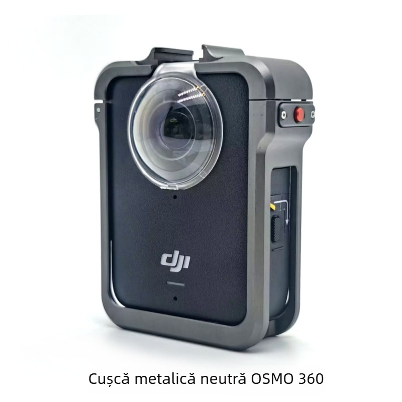 RAMĂ PROTECȚIE DIN ALIAJIN DE ALUMINIU PENTRU DJI Osmo 360, cu eliberare magnetică (Model: O360-tl-bk; Compatibil: DJI Osmo 360; Material: aliaj de aluminiu; Include: cușcă de iepuri din aliaj de aluminiu x1)