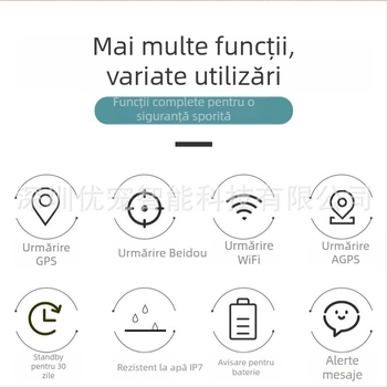 Locațor GPS pentru animale de companie (ABS, baterie polimerică, memorie 32 MB, precizie GPS 1-5 m)