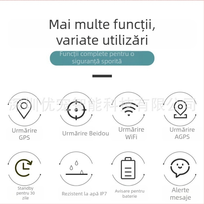 Locațor GPS pentru animale de companie (ABS, baterie polimerică, memorie 32 MB, precizie GPS 1-5 m)