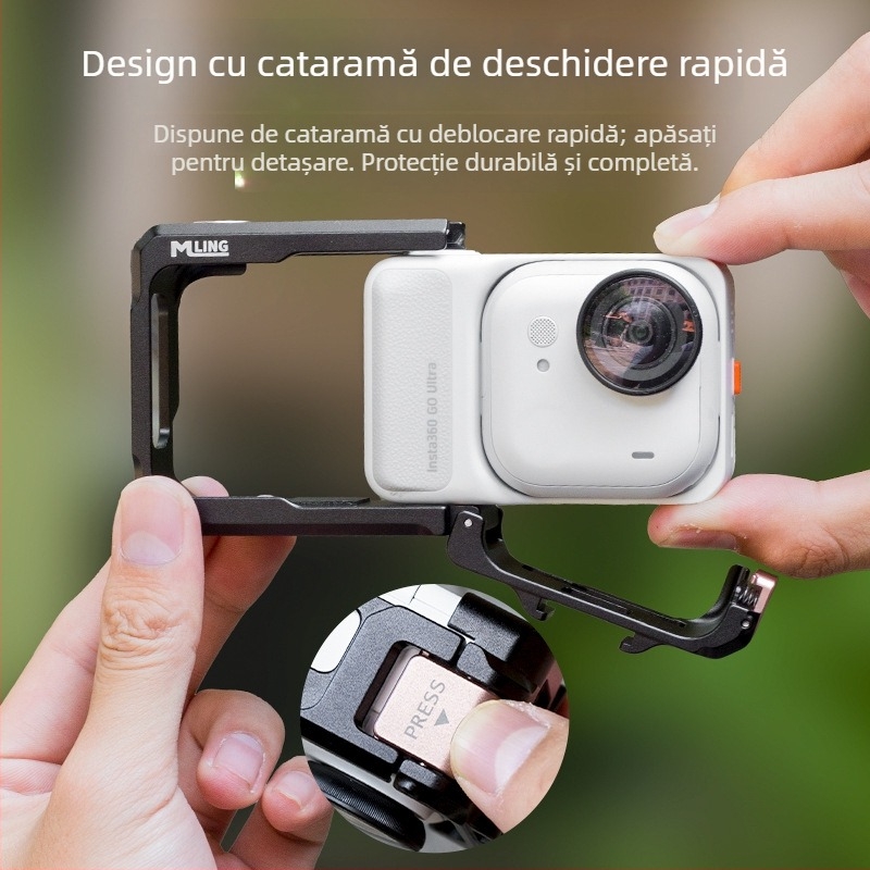 Insta360 GO Ultra husă de protecție pentru depozitare (EVA+pânză); include husă de depozitare și pungă ziplock, opțiune imprimare logo